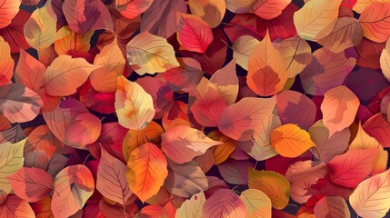 Wall Mural - A colorful autumn leaves background.