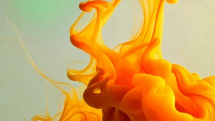 Poster - vibrant orange liquid swirl in abstract motion creates dynamic energy and creativity, perfect for ar