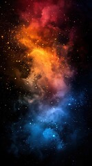 Wall Mural - vibrant cosmic swirl of colors and stars