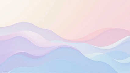 Fototapete - Pastel Waves Abstract Background Design