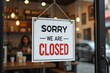 © RESTY - Sorry We Are Closed Sign In Shop Window