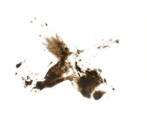 Poster - Wet mud splash isolated