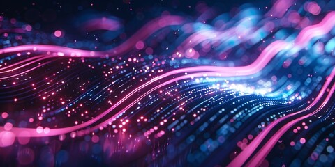 Charming abstract digital background with blue and purple dots
