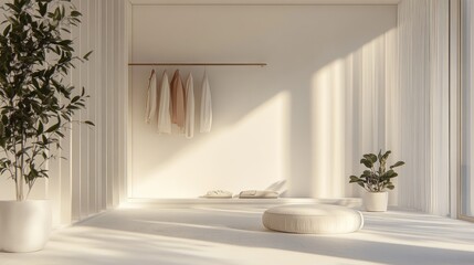 Poster - bright minimalist interior with natural light and cozy decor