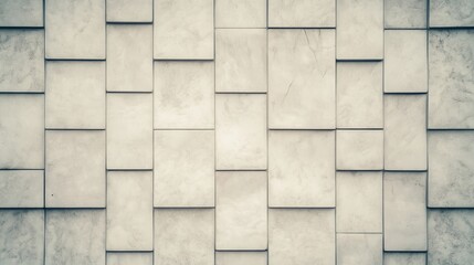 Poster - Abstract Beige Square Tile Wall Texture Pattern