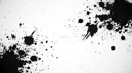 Poster - Abstract Black Ink Splatter Design Background