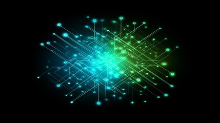 Poster - Abstract Digital Network Technology Background