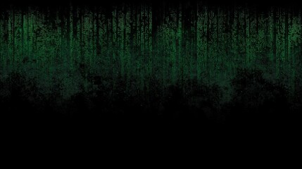 Poster - Abstract Digital Rain Green Code Data Stream Background
