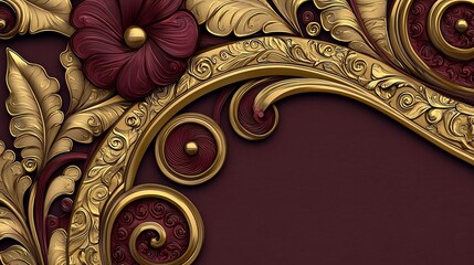 Poster - Elegant and dynamic abstract 3D featuring a vibrant red and gold swirling pattern with an editable text section perfect for festive backgrounds holiday designs and creative digital projects