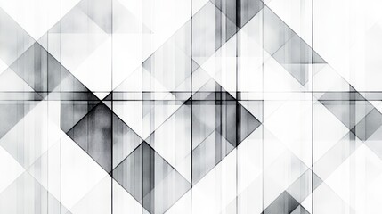Poster - Abstract Geometric Pattern Black and White Intersections