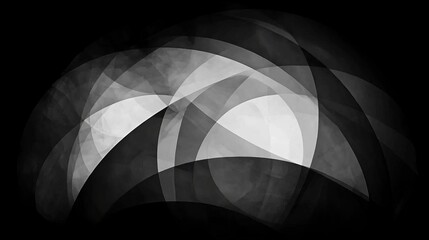Poster - Abstract Grayscale Swirl Design, Elegant Black and White Artwork