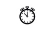 © Prateek - “Icon of a Clock” – A simple clock face icon with bold lines, representing time, deadlines, or schedules, on a white background.