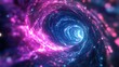 © heinng - Vibrant Cosmic Vortex: Close-Up Digital Painting of a Surreal, Energetic Nebula. AI Generated