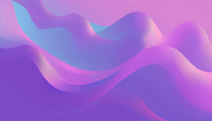 Wall Mural - a dynamic 3d background with flowing abstract shapes, vibrant gradients of blue and purple, soft lig