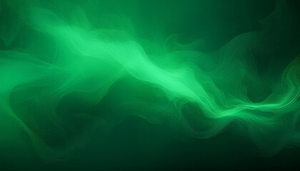 Wall Mural - green smoke on black background