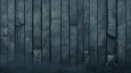 Poster - Dark Gray Stone Wall Texture Background Image