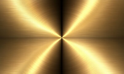 Aufkleber - Abstract gold metallic texture with radial brushed lines and highlights.