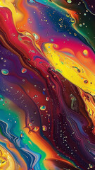 Wall Mural - Abstract colorful fluid pattern. Modern style. Cosmic theme. For design, wallpaper, art. Close-up view.
