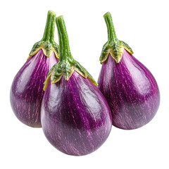 Wall Mural - eggplants isolated on white background