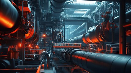 Poster - Heavy Duty Industrial Pipeline Manufacturing Environment Overview