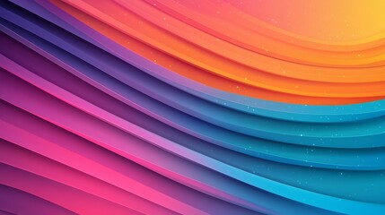 Canvas Print - A vibrant abstract design featuring wavy layers in shades of pink, purple, and blue, creating a modern and dynamic visual effect.