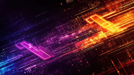 Poster - Abstract Digital Transformation Arrow Chart Illustration Concept