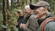 © Atthapon - Three men are smiling and laughing while hiking in the woods