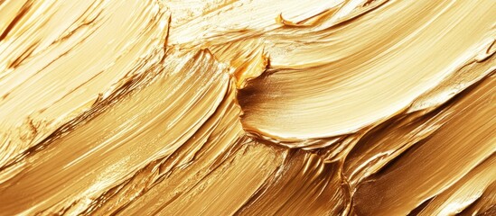 Aufkleber - Luxury Gold Acrylic Paint Texture for Cosmetics Branding and Beauty Product Backdrop in Elegant Holiday Design