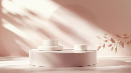 Poster - Elegant 3D Product Stand with Soft Edges and Clean Design for Display Use