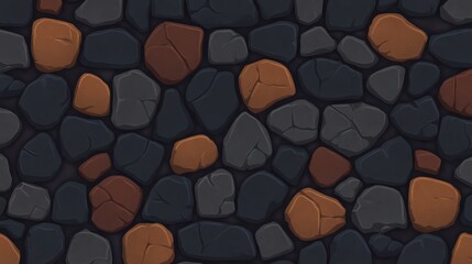 Poster - Seamless Stone Wall Texture Pattern Design for Games