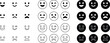 © Asia - Emoticons icon set. Emoji faces collection flat and line vector style isolated on transparent background. Happy and sad, good and bad emoji. Cartoon symbol feedback rating emoji use for web and app