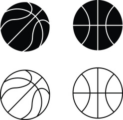 basketball logo american ball icon set. balloon basket design circle sign. championship logotype tea