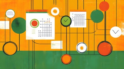 Poster - Data visualization techniques infographics for business insights office graphic design modern aesthetic