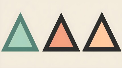 Poster - Creative triangle designs abstract art digital illustration minimalist style close-up visual concept