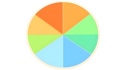 Poster - Colorful pie chart analysis data visualization digital environment informative viewpoint insights on trends