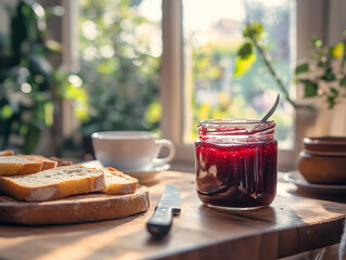 Wall Mural - breakfast with coffee