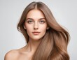 © Raditya Pawitra  - Portrait of a beautiful young woman with clean, fresh skin and long, thick hair. ai generator
