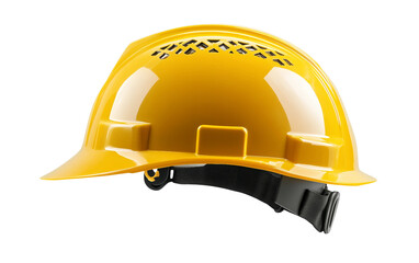 Wall Mural - Yellow Safety Helmet with Hard Hat isolated on transparent Background