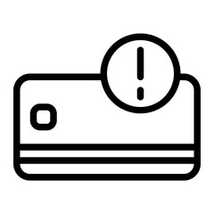 Sticker - Credit Card Line Icon