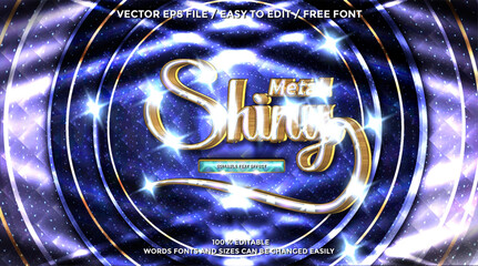 Poster - Luxury Shiny metal 3D Rendering text effect style