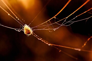 spider silk silken threads descending with a spider possibly vis