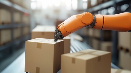 Poster - Efficient Industrial Robot Arm Grabbing Cardboard Boxes in Warehouse