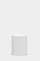 Poster - vertical cylindrical column isolated on transparent background. 3d vector illustration