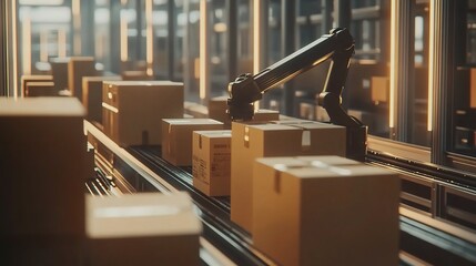 Poster - Efficient Industrial Robot Arm Grabbing Cardboard Boxes in Warehouse