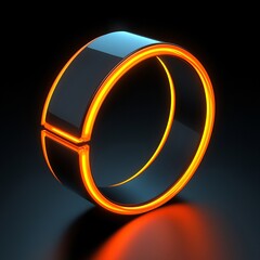 Poster - A sleek wearable device integrating health monitoring, secure diagnosis, and real-time feedback, glowing interface design