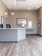 Poster - modern clinic with cutting-edge cybersecurity infrastructure, biometric scanners, and encrypted devi