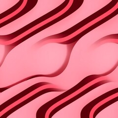 Wall Mural - Abstract Pink and Red Stripes: A captivating visual journey through a world of soft hues and dynamic curves, where pink and red stripes intertwine to create a hypnotic and mesmerizing background.