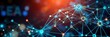 © PuriStudio - Abstract Digital Background with Network Connections and Glowing Nodes Representing Data Transfer and Communication in a Technology Environment