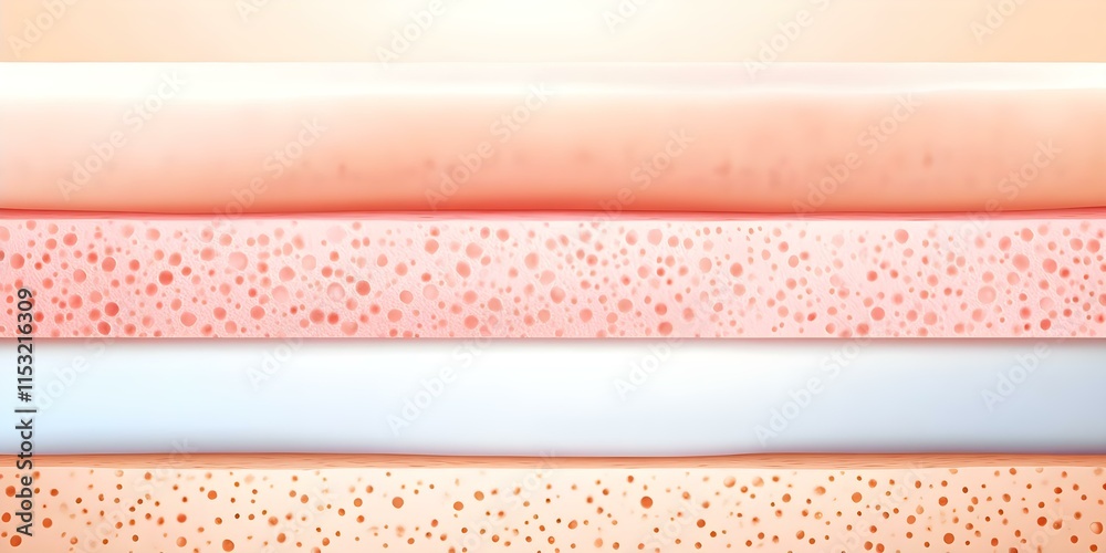 A diagram illustrating layers of skin, showing different textures and ...