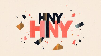 Poster - Sleek Minimalist Design with Modern Typography for HNY Celebration and Festive Branding needs